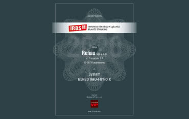 Okna REHAU wyróżnione przez IRBS