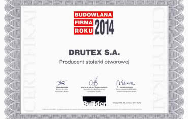 DRUTEX Budowlaną Firmą Roku 2014
